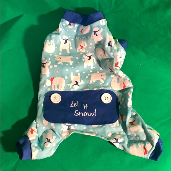 Let it Snow polar bear puppy dog onesie - Picture 1 of 3
